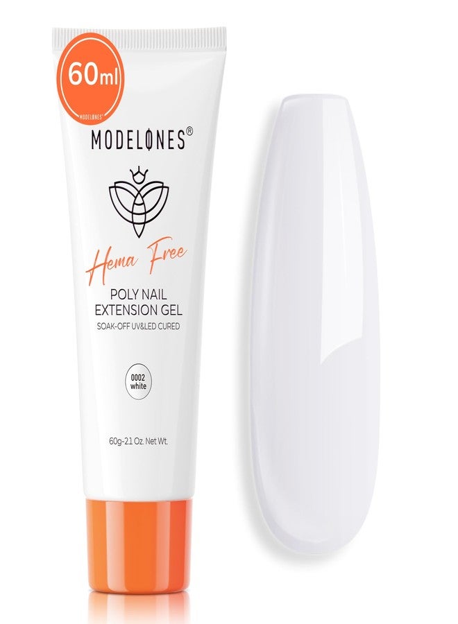 موديل ونز جل بولي للأظافر من موديلونز، خالٍ من الهيماتوكسيلين، 60 مل، جل أبيض حليبي لتطويل الأظافر، مُكثّف، طبقة بناء بيضاء نقية، لوازم تشكيل ثلاثية الأبعاد، للاستخدام المنزلي - Image 1